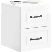 vidaXL Muurbevestigde Nachttafel Hoogglans Wit 34,5 x 33 x 40 cm