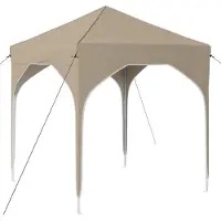 vidaXL Pop-up Feesttent 194 x 194 x 245 cm Crèmekleurig
