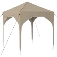 vidaXL Pop-up Feesttent 194 x 194 x 245 cm Crèmekleurig