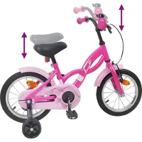 vidaXL Kinderfiets 16 Inch voor 4-6 jaar oud Donkerroze