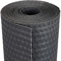 vidaXL Balkonscherm Donkergrijs 400 x 80 cm poly rattan