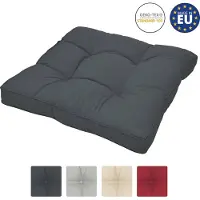 Beautissu loungekussen XLuna †“ zitkussen grafiet grijs 40x40 cm kussen in matraskussen kwaliteit