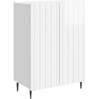 vidaXL Dressoir, hoogglans wit, 66 x 34,5 x 92 cm, houtvezel