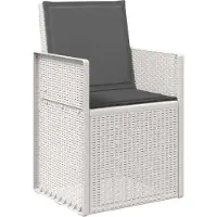 vidaXL Tuinstoelen 2 pcs Wit en antracietkleurig PP