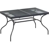 vidaXL Tuin Eettafel Set 9 st Antracietkleurig Staal