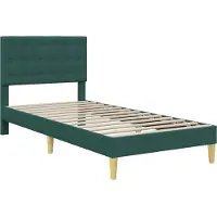 vidaXL Bedframe met hoofdeinde, donkergroen, 80 x 200 cm, stof