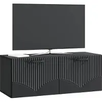 vidaXL Wandmontage TV-kast Zwart 78,5 x 31 x 30 cm Bewerkt hout