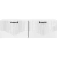 vidaXL Wandmontage TV-kast Hoogglans Wit 98 x 31 x 30 cm Bewerkt hout