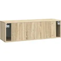 vidaXL Wandmontage TV-kast Sonoma Eiken 98 x 31 x 30 cm Bewerkt hout