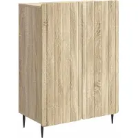 vidaXL - Dressoir - Sonoma - Eiken - 66 - x - 34,5 - x - 92 - cm - Bewerkt - hout