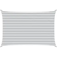 vidaXL Zonneschaduw Lichtgrijs en wit 4,5 × 3 m 100% Polyester Oxford