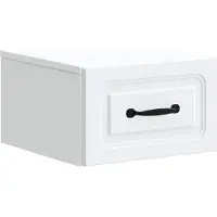 vidaXL Muurbevestigde Nachttafel Wit 34,5 x 33 x 20 cm Bewerkt hout