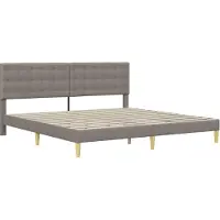 vidaXL Bedframe met hoofdeinde Taupe 180 x 200 cm Stof