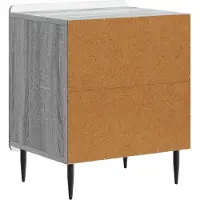 vidaXL Nachtkastje 2 st Grijs sonoma 43 x 34,5 x 52 cm Bewerkt hout