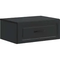 vidaXL Muurbevestigde Nachttafel 2 st Zwart 49 x 34,5 x 20 cm