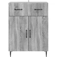vidaXL Dressoir Grijs sonoma 66 x 34,5 x 89,5 cm Bewerkt hout