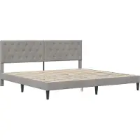 vidaXL Bedframe met matras Lichtgrijs 180 x 200 cm fluweel