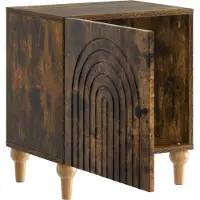 vidaXL Nachtkastje Gerookt eiken 43 x 34,5 x 50 cm Bewerkt hout