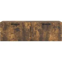 vidaXL Wandmontage TV-kast Gerookt eiken 98 x 31 x 30 cm Bewerkt hout