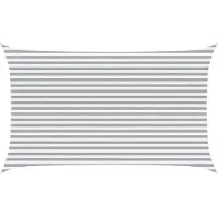 vidaXL Zonneschaduw Lichtgrijs en wit 5 x 3 m 100% Polyester Oxford