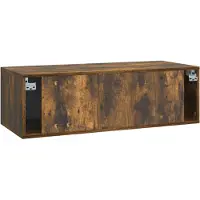 vidaXL Wandmontage TV-kast Gerookt eiken 98 x 41 x 30 cm Bewerkt hout