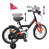 vidaXL Kinderfiets 12 Inch voor 2-4 jaar oud Zwart