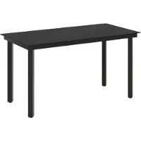 vidaXL Tuin Eettafel Set 5 st Zwart Polyrotan