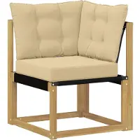 vidaXL Buiten bank set 10 st Wit en Beige