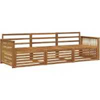 vidaXL Buiten bank set 3 st Naturel Massief Acacia Hout