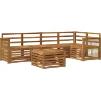 vidaXL Buiten bank set 5 st Naturel Massief Acacia Hout