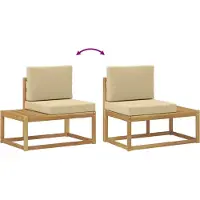 vidaXL Buiten bank set 4 Stuk Wit en Beige Polyester