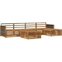 vidaXL Buiten bank set 6 st Naturel Massief Acacia Hout