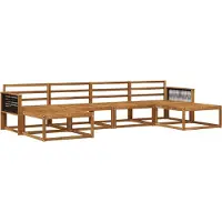 vidaXL Buiten bank set 6 st Naturel Massief Acacia Hout