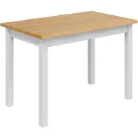 vidaXL Eettafel EKAI Wit 112 x 70 x 76,5 cm Massief grenenhout