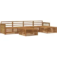 vidaXL Buiten bank set 6 st Naturel Massief Acacia Hout