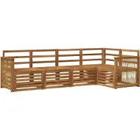 vidaXL Sectionele bankset 4 pcs Naturel Massief Acacia Hout