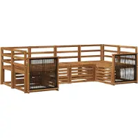 vidaXL Buiten bank set 5 st Naturel Massief Acacia Hout