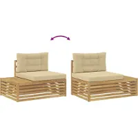 vidaXL 8 st Buiten bank set Polyester Wit