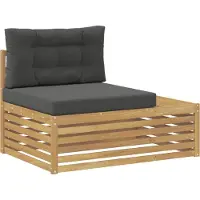 vidaXL Buiten eindsofa Wit 115 x 83 x 73 cm Massief Acacia Hout