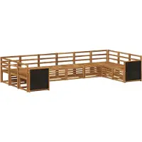 vidaXL Buiten bank set 7 st Naturel Massief Acacia Hout