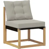 vidaXL Buiten Midden Sofa Massief acaciahout en Textilene-stof Wit