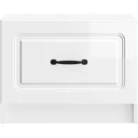 vidaXL Salontafel Hoogglans Wit 49 x 50 x 37 cm Bewerkt hout