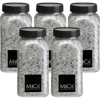 Mica Decorations decoratie stenen / granulaat - 5x - 650 ml - 1-2 mm - spiegel glas - siergrind