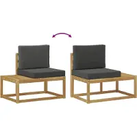 vidaXL Buiten bank set 4 Stuk Wit en antracietkleurig Polyester