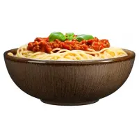 Mica Decorations Pasta bord Nusa - bruin - 17 x 6 cm - keramiek - diep bord