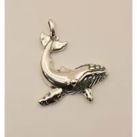 925 Sterling zilveren hanger van een walvis - Walvis hangertje van zilver voor aan ketting - zeedieren hanger - leuke zilveren hanger van een zeedier - zilveren hanger van een zoogdier