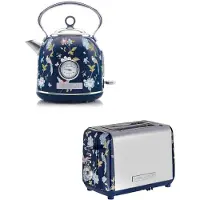 VQ by VQ Keuken Set – Dome Waterkoker 1,7L & 2-Sleuven Broodrooster – Elveden Marine – Premium Design Ontbijtset