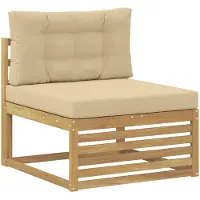 vidaXL Buiten Midden Sofa Massief Acacia Hout Wit