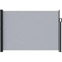 vidaXL Uittrekbaar Zijscherm Grijs 600 x 160 cm Polyester