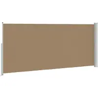 vidaXL Uittrekbaar Zijscherm 220 x 300 cm Polyester Rechthoekig Taupe